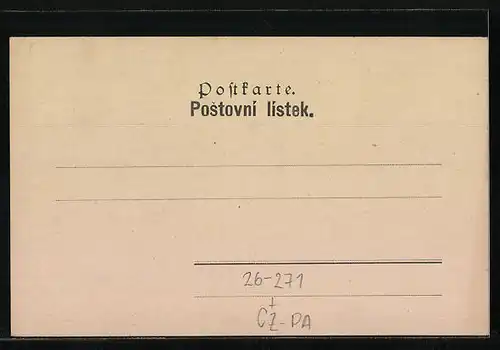 Künstler-AK Usti Nad Orlici / Wildenschwert, Teilansicht der Ortschaft