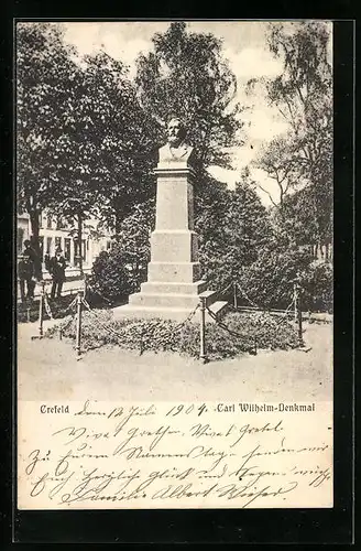 AK Crefeld, Carl Wilhelm-Denkmal