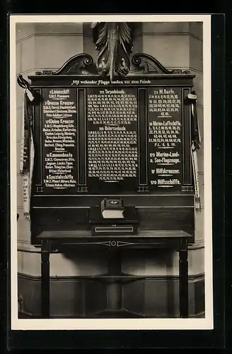 AK Wilhelmshaven, Gedenktafel in der Marine-Gedächtnis-Kirche