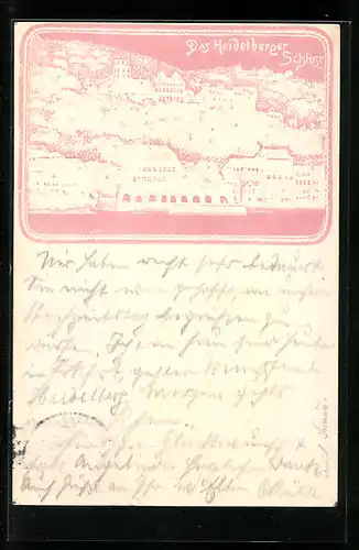 Präge-AK Heidelberg, das Heidelberger Schloss