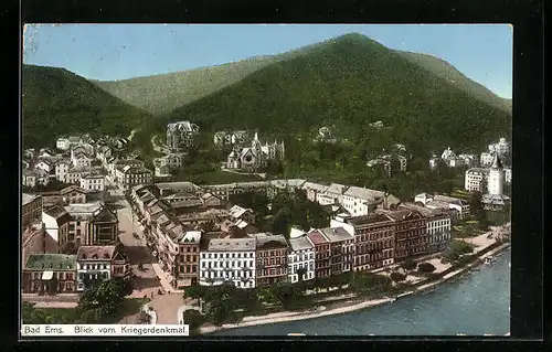 AK Bad Ems, Blick vom Kriegerdenkmal