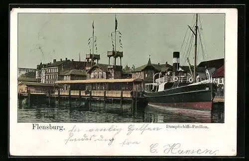 AK Flensburg, Dampfschiffs-Pavillon