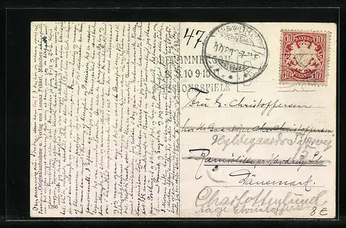 AK Oberammergau, Panorama mit Labergebirge