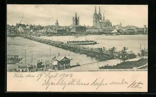 AK Köln am Rhein, Stadtansicht mit Dom