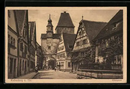 AK Rothenburg o. Tbr., Rödergasse