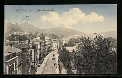 AK Bad Kissingen, Kurhausstrasse aus der Vogelschau