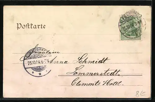 AK Flensburg, Abfahrt der Föhrde-Dampfer