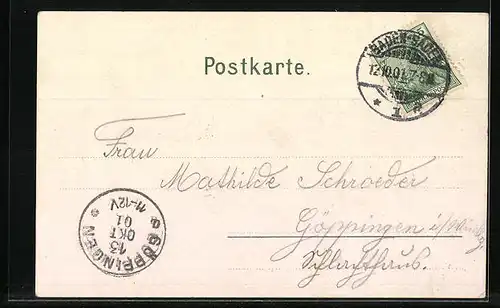 AK Baden-Baden, Totalansicht aus der Vogelschau