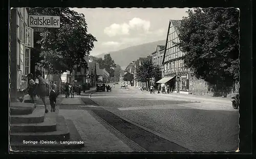 AK Springe (Deister), Langestrasse mit Ratskeller