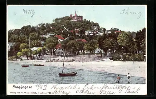 AK Hamburg-Blankenese, Ortsansicht mit Süllberg