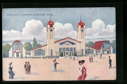 AK Praha, Jubilejni Vystava v Praze 1908