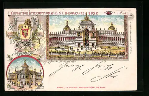 AK Bruxelles, Exposition Internationale 1897, Arcade Monumentale, Sections Etrangeres