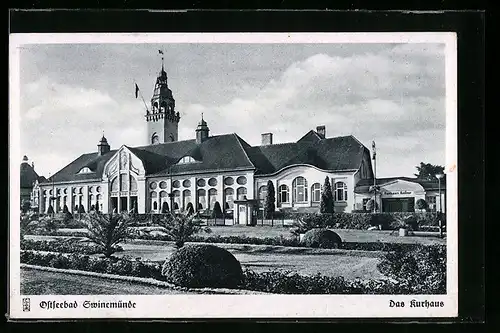 AK Swinemünde, in den Anlagen vor dem Kurhaus