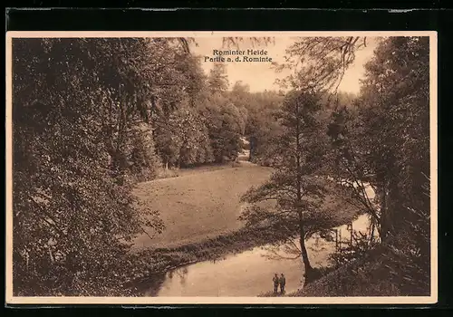 AK Rominten, Partie an der Rominte in der Heide