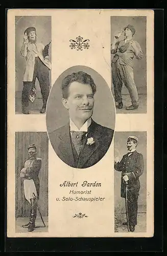 AK Albert Garden, Humorist u. Solo-Schauspieler