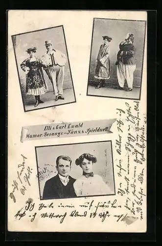 AK Elli & Carl Ewald, Humor Gesangs-Tanz- & Spielduett