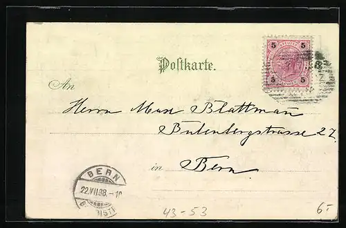 Lithographie Ein Paar beim Volkstanz