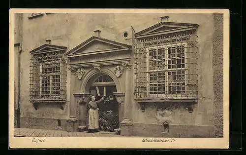 AK Erfurt, Hauspforte in der Michaelisstrasse 10