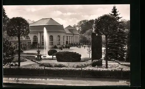 AK Bad Kudowa, Kurplatz und Wandelhalle