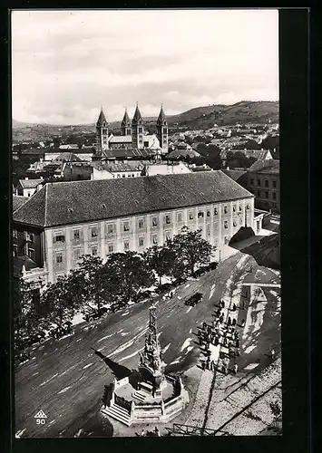 AK Pécs, Széchenyí téri részlet