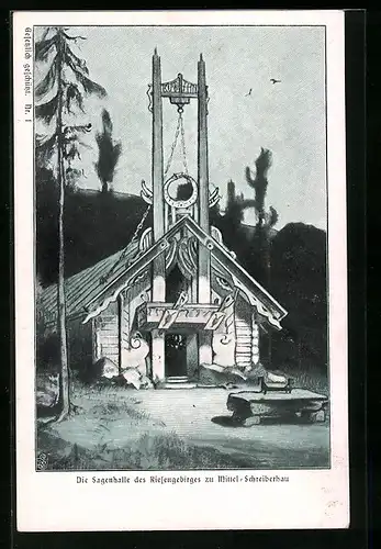 AK Mittel-Schreiberhau / Riesengeb., Sagenhalle des Riesengebirges