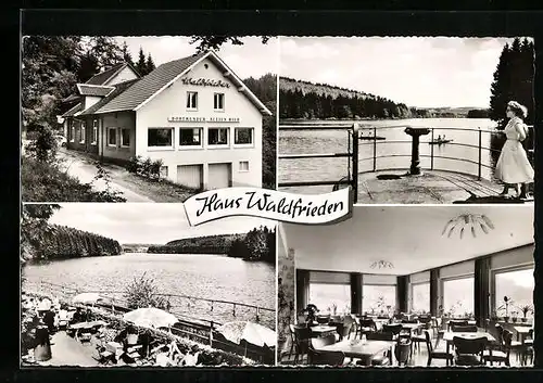 AK Marienheide, Café-Restaurant Haus Waldfrieden, Lingese-Talsperre