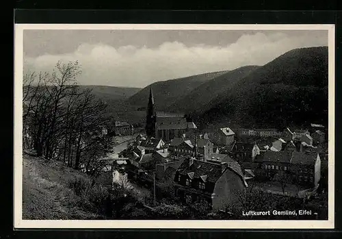 AK Gemünd / Eifel, Ortsansicht mit Kirche