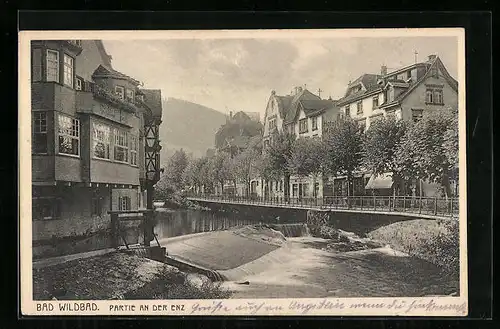 AK Bad Wildbad, Partie an der Enz