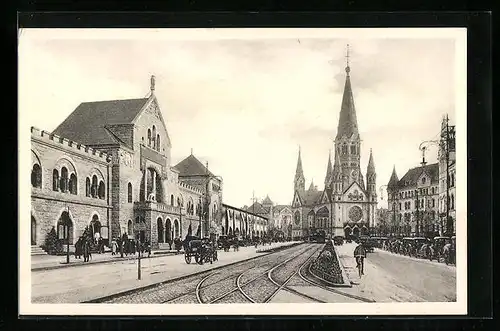 AK Berlin-Charlottenburg, Hardenbergstrasse mit Kaiser Wilhelm-Gedächtniskirche