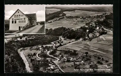 AK Dedenborn / Eifel, Hotel Aachener Hof, Ortsansicht aus der Vogelschau
