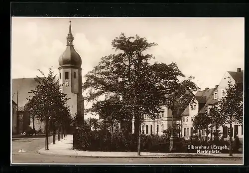 AK Olbernhau / Erzgeb., Marktplatz