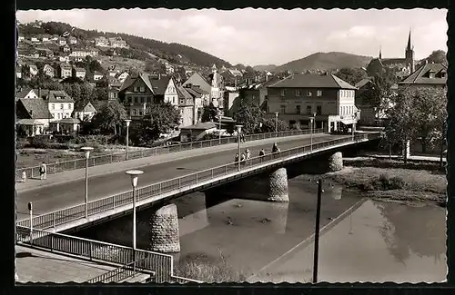 AK Werdohl / Sauerland, Ortspartie mit Brücke