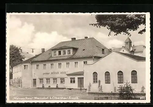 AK Wernsdorf / Erzgeb., Gasthof Weisses Ross