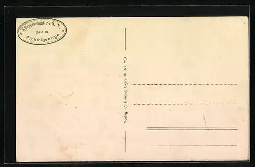 AK Kösseine / Fichtelgeb., Unterkunftshaus d. F. G. V.