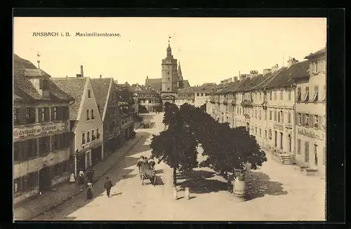 AK Ansbach i. B., Maximilianstrasse