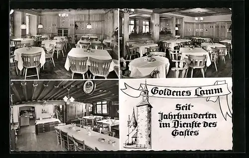 AK Lindau / Bodensee, Gasthaus-Pension Goldenes Lamm
