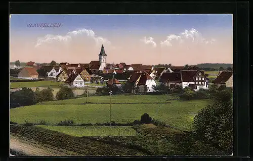 AK Blaufelden, Ortsansicht mit Kirche