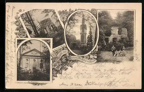 AK Nossen / Sa., Klosterruine Altzella mit Mausoleum, Kapelle und Abtei