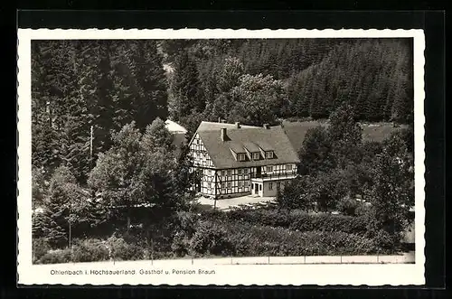 AK Ohlenbach / Sauerland, Gasthof und Pension Braun Zum hohen Knochen