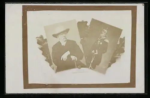 AK Fürst Otto von Bismarck in Uniform und als Privatperson