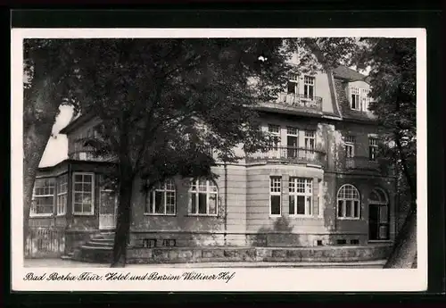 AK Bad Berka / Thür., Hotel-Pension Wettiner Hof