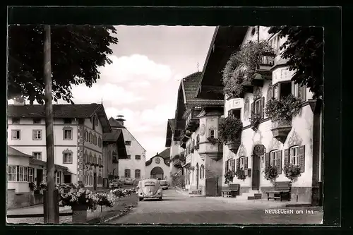 AK Neubeuern a. Inn, Ortsansicht mit Postgebäude