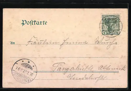 AK Borkum, Strand bei Abenstimmung