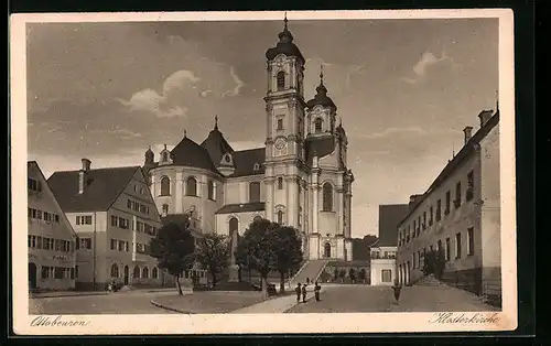 AK Ottobeuren, Blick zur Klosterkirche