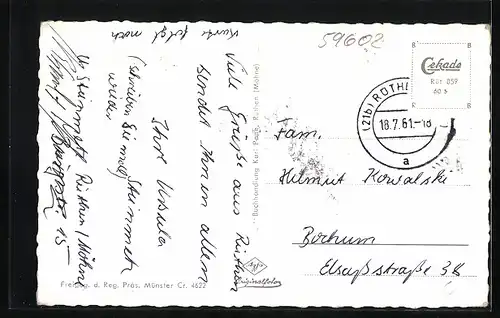 AK Rüthen / Möhne, Totalansicht, Luftbild