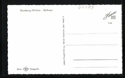 AK Homberg / Niederrhein, Rathaus