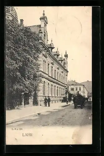 AK Lahr, Strassenpartie mit Post