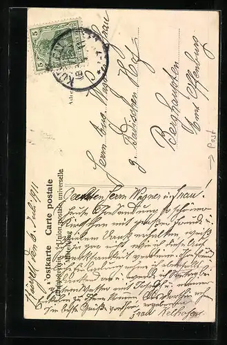 AK Lahr, Strassenpartie mit Post