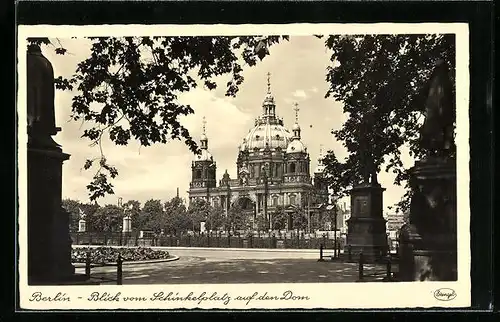 AK Berlin, Blick vom Schinkelplatz auf den Dom