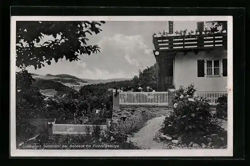 AK Goldmühl bei Berneck / Fichtelgebirge, Gasthof-Pension Schwarzes Ross